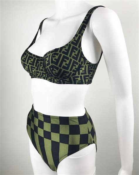 vintage fendi swimsuit|fendi neon bikini.